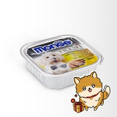 바우와우 몬지사각캔 치킨 100g x8개입 강아지간식캔 강아지습식캔, 단품, 8개