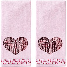 SKL HOME by Saturday Knight Ltd. 사랑 핸드 타올 16x25 핑크 토요일 나이트 회사 전체로 홈페이지, Full of Love Hand Towel Set
