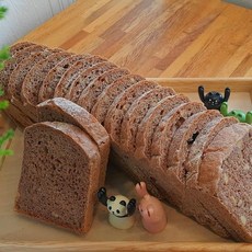 자연발효 통밀빵뺑콩플레 샌드위치전용 식빵1kg 건강운동 브런치 치아바타, 1kg, 1개