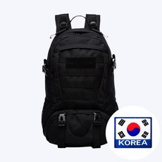 군인 가방 / 몰리 검정 전술 배낭 30L - 밀리터리 대용량 여행 등산 캠핑 전술 대형 백팩