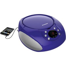 Proscan Elite 휴대용 CD 붐박스(AM/FM 라디오 포함) 보조 - 보라색, purple