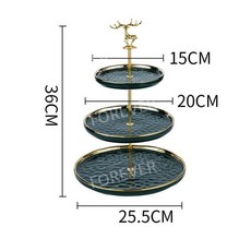 케이크접시 3단 그릇 플레이트 호텔 디저트 과일