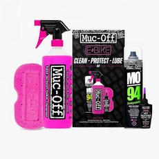 먹오프 Muc-Off Ebike 클린프로텍트Lube 키트 자전거 악세사리 라이트 펌프, One Size