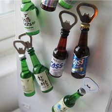 맥주 소주디자인 업소용 자석 병따개 1P 비어오프너, 1개, 처음처럼 작은글씨