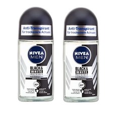 니베아 맨 데오 롤 인비저블 블랙 앤 화이트 50ml, 2개