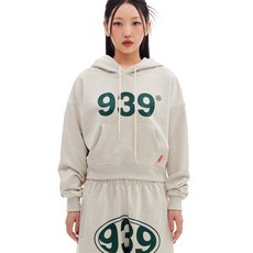 백화점 정품 아카이브 볼드 939 LOGO CROP HOOD 후드 후드티 (오트밀)