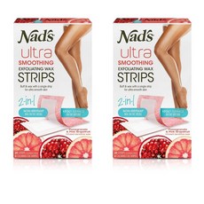 네즈 울트라 스무딩 여성 박피 크림 바디 왁스 왁싱 스트립 20개입 2팩 Nad's Body Wax Strips Skin Exfoliator Wax Hair Removal, 2개