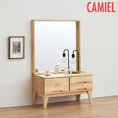 [기간한정 5% 할인이벤트][까미엘]엘덴 자작나무 800 좌식 화장대 B형(PR_YT0031), 내츄럴