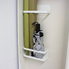 정리 현관 선반 우산꽂이 우산 거치대 걸이 자석, 화이트