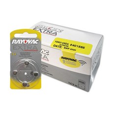 레이오백 RAYOVAC R10ZA 노랑색 4개입 1.4V 80mAh [보청기배터리], 레이오백 R10ZA 노랑색 40개입