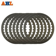 할리 XL883 2004-2008 XL1200 1200X48 SPORTSTER 1991-2011 년을위한 AHL 기관 자전차 노란 클러치 격판 덮개 &amp; 강철 마찰판, Steel Plates_3