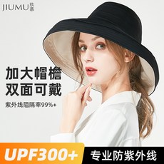 구 무 (JIUMU) 스냅 백 어부 모 여 봄 여름 야외 바닷가 비 치 햇 자외선 차단 모자 선 캡 캡 캡 캡 캡 선 캡 모자 모자 모자 모자 여 CD014 블랙
