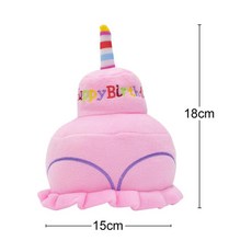 반려견 귀여운 생일 케이크 거리는 물기 방지 뼈 모양 인형 고양, 2.Bouble layer Pink, 1개
