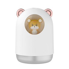 아기호랑이 가습기 애기호랑이 공기청정 수분대 분위기 무드등 가습기, 하얀색, USB 플러그인