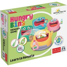 Adventerra Games - 헝그리 빈즈 보드 게임 3-6세 어린이를 위한 교육 학, Hungry Bins: Preschool Games A