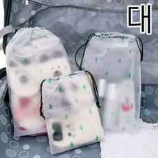 지퍼백 캐리어정리 미니멀 여행 속옷보관 화장품 선인장 파우치 대 1개 *B!ust