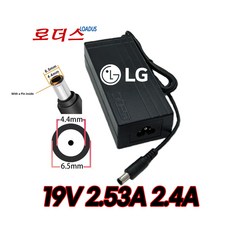 LG LED모니터 24CAV37K-B 32MB17HM 32MB17HM-B 32MB25VQ 32MN49HM 32MN58HM 32MN58HM-P 전용 19V 2.53A 국산어댑터