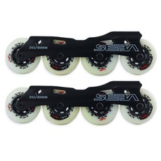 100% SEBA FRMX 인라인 스케이트베이스 프레임 231 243mm ABEC-3 베어링 72-76-80mm 바퀴 165mm 거리 분지, [07] 243mm (80-80-80-80), [02] two sides axles