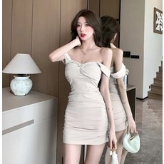 스파이시 셔링 나시 원피스 섹시 퓨어룩 슬림핏 스커트