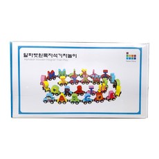 알파벳 원목 자석 기차놀이 세트 27p, 혼합색상, 1세트