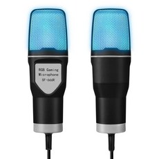 USB 마이크 녹음 데스크탑 RGB 게이밍 콘덴서 PC용 와이어 팟캐스트 스트리밍 스튜디오 노트북