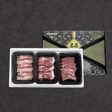 [고기파는녀석들] 국내산 한돈 3구 선물세트 삼겹살 목살 가브리살 고기선물 한돈세트, 1세트