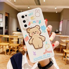 굿씽골프 자수 화이트 토끼 곰돌이 화웨이 룽요우 핸드폰케이스 여성 큐트 인싸템 30PRO 풀팩토리 렌즈 HONOR30 개성