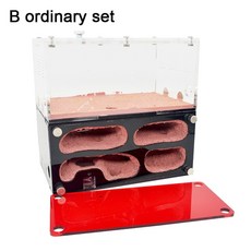  지능형 온도 제어가있는 아크릴 개미 농장 무제한 확장 개미 둥지 콘크리트 개미 집 개미집 애완 동물 작업장, b 일반 세트 