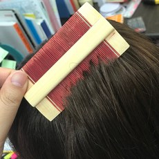 정전기 발생 적은 대나무 참빗 셀프브러쉬 브러쉬, 1개