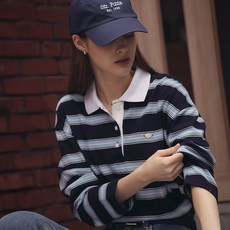 틸아이다이 예약배송 Cotton stripe base collar polo t-shirt_Navy