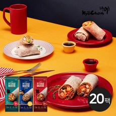 [교촌] 닭가슴살 브리또 3종 20팩, 06. 단짠콤보 10 + 매운치킨 하와이안 10, 상세설명 참조