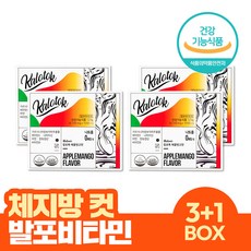 칼로비스 칼로톡 애플망고맛 3+1box (2개월분) 가르시니아 6중 기능성 발포비타민, 4개, 30정