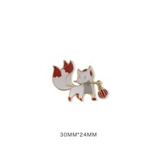 yookdd 요 코 다 티 여우 브로치 귀여운 일본 계 만화 학생 배지 네 크 라인 옷핀 남녀 가방 장식품