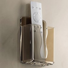 범용 에어컨 리모컨 거치대 흰색 벽걸이 박스 스토리지 휴대폰 충전 브래킷, [02] Coffee, 02 Coffee