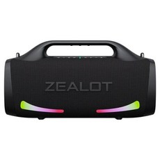 ZEALOT S79 파티 휴대용 스피커 블루투스 5.2 휴대용 핸들 24 시간 재생 파티 캠핑용, 블랙, 1) Black