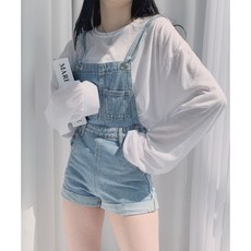 데님반바지점프수트