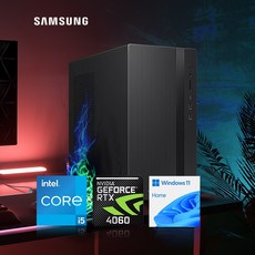 삼성전자 삼성 게이밍데스크탑 코어i7 지포스 RTX4060 고사양 게이밍pc, 블랙, DM500, 2TB, 64GB, WIN11 Home