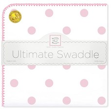 SwaddleDesigns Ultimate Winter Swaddle XL 수신 담요 미국산 프리미엄 면 플란넬 선워시드 핑크 위의 스털링 모드 서클 (Mom's Choic, 빅 핑크