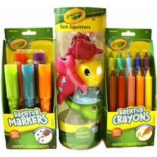 Crayola Bath Time Fun Bundle (욕조 마커 욕조 크레용 및 목욕용 입 냄새 제거기 포함)