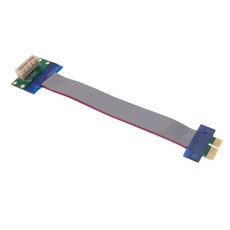 ZLD 15cm PCI-E 1X 90 ° 각도 라이저 카드 유연한 리본 연장 케이블, 1