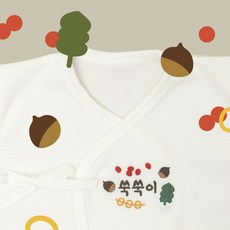 태명 자수 배냇저고리 [가을] 임신출산축하선물포장+가제손수건포함