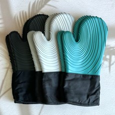 앤체인 2세대 롱 실리콘 북유럽 오븐장갑 2매입 3가지 색상, 1개, 1. All 블랙