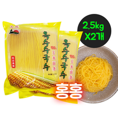 연변조선족 옥수수국수 2.5KG 두개 한묶음 건조 국수 옥수수면, 2개