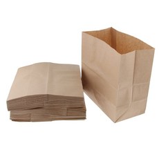 FWT 방수 kraft 종이 음식 포장 가방 자연 27x15x9cm 100pcs, 모델명