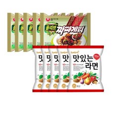 삼양 맛있는라면 5개 + 농심 짜파게티 5개, 1개