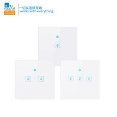인테리영 이베이롄 유럽규격차 삼로 터치 스위치 있음 RF 영 불 음성 통제, 블랙 삼로