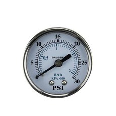 2인치 백 마운트 스테인리스 스틸 압력 게이지 030 PSI