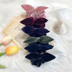 미니 리본 벨벳 곱창밴드 헤어슈슈 머리끈 스크런치