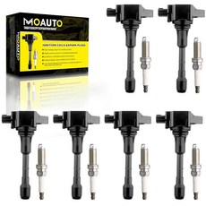 MOAUTO 점화 코일 팩 UF681 1321580003 3개 세트 및 이리듐 스파크 플러그 3개 세트 2005-2015 스마트 포투 1.0L 0.8L 전기와 호환, UF550