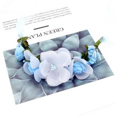 펄망사꽃코사지